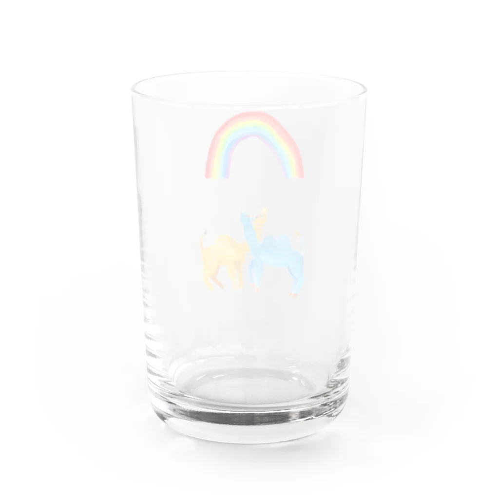 あおいらくだグッズのBluecamel colour Water Glass :back