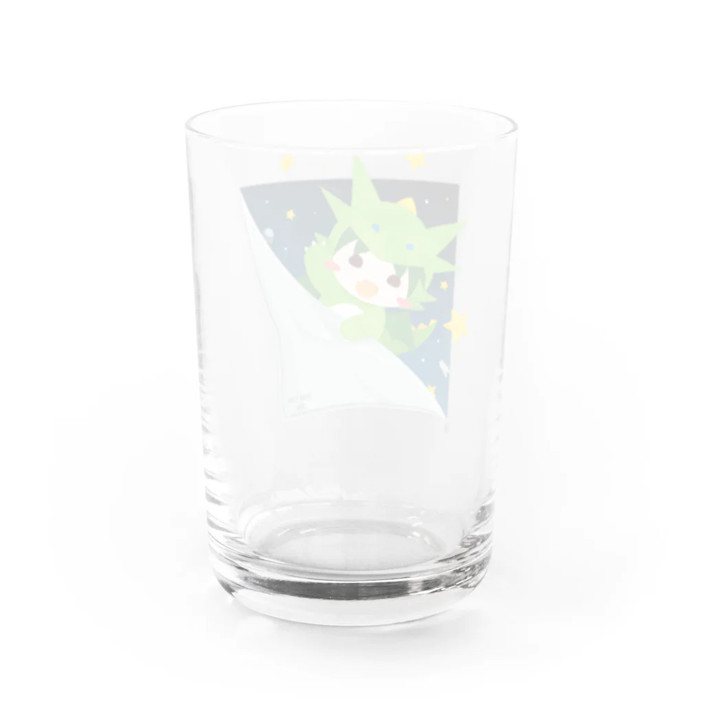 Tetra Styleの宇宙からひょっこりテン Water Glass :back