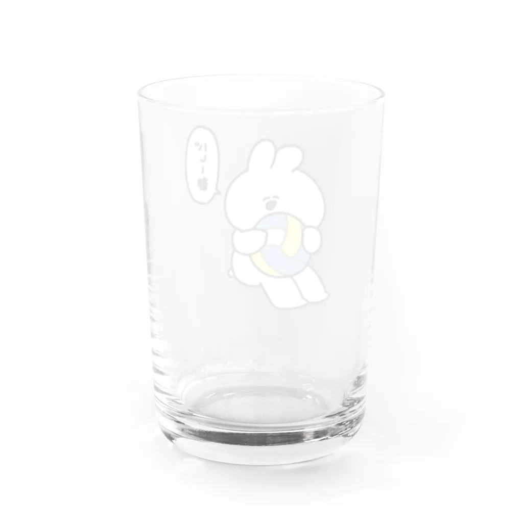 ナポリのSUZURIのバレー部うさちゃん Water Glass :back