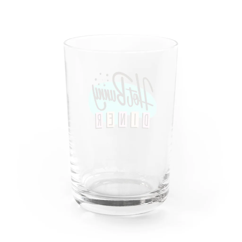 HOT BUNNY のHOT BUNNY ロゴ Water Glass :back