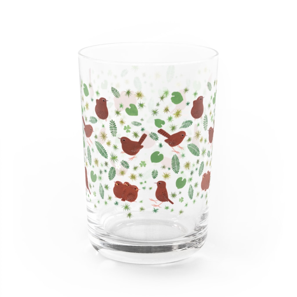 piro piro piccoloのミソサザイ Water Glass :back