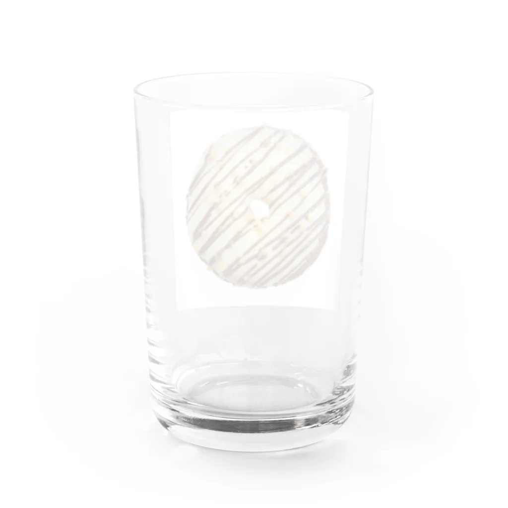 安藤食品サンプル製作所【ando foodmodel factory】のホワイトチョコナッツドーナツ Water Glass :back
