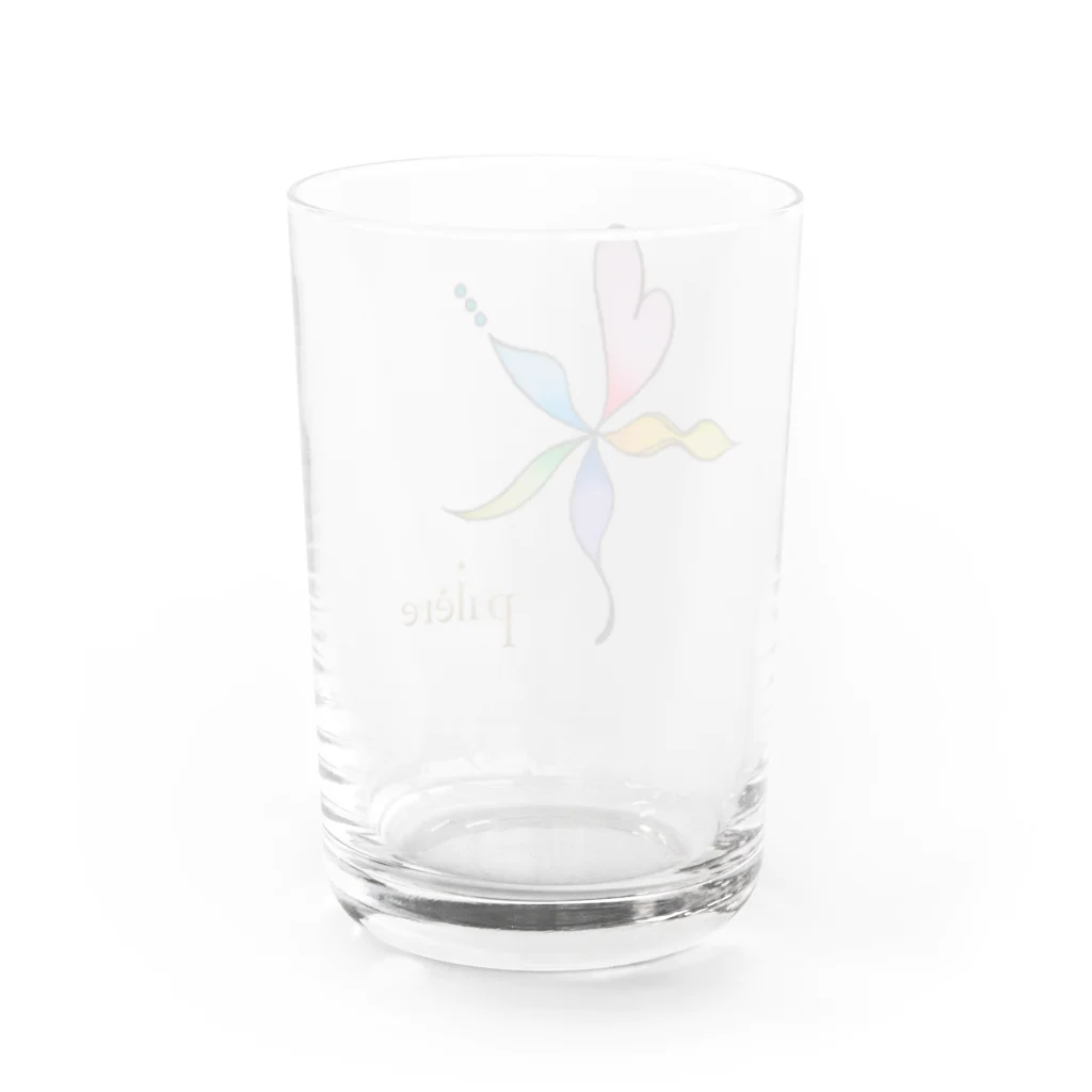  prièreのありのまま Water Glass :back