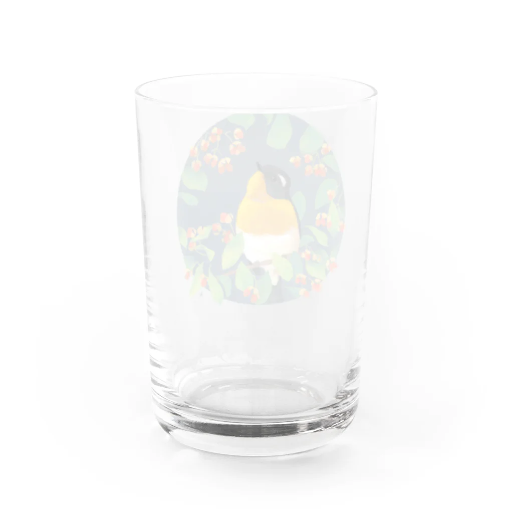 piro piro piccoloのムギマキ Water Glass :back