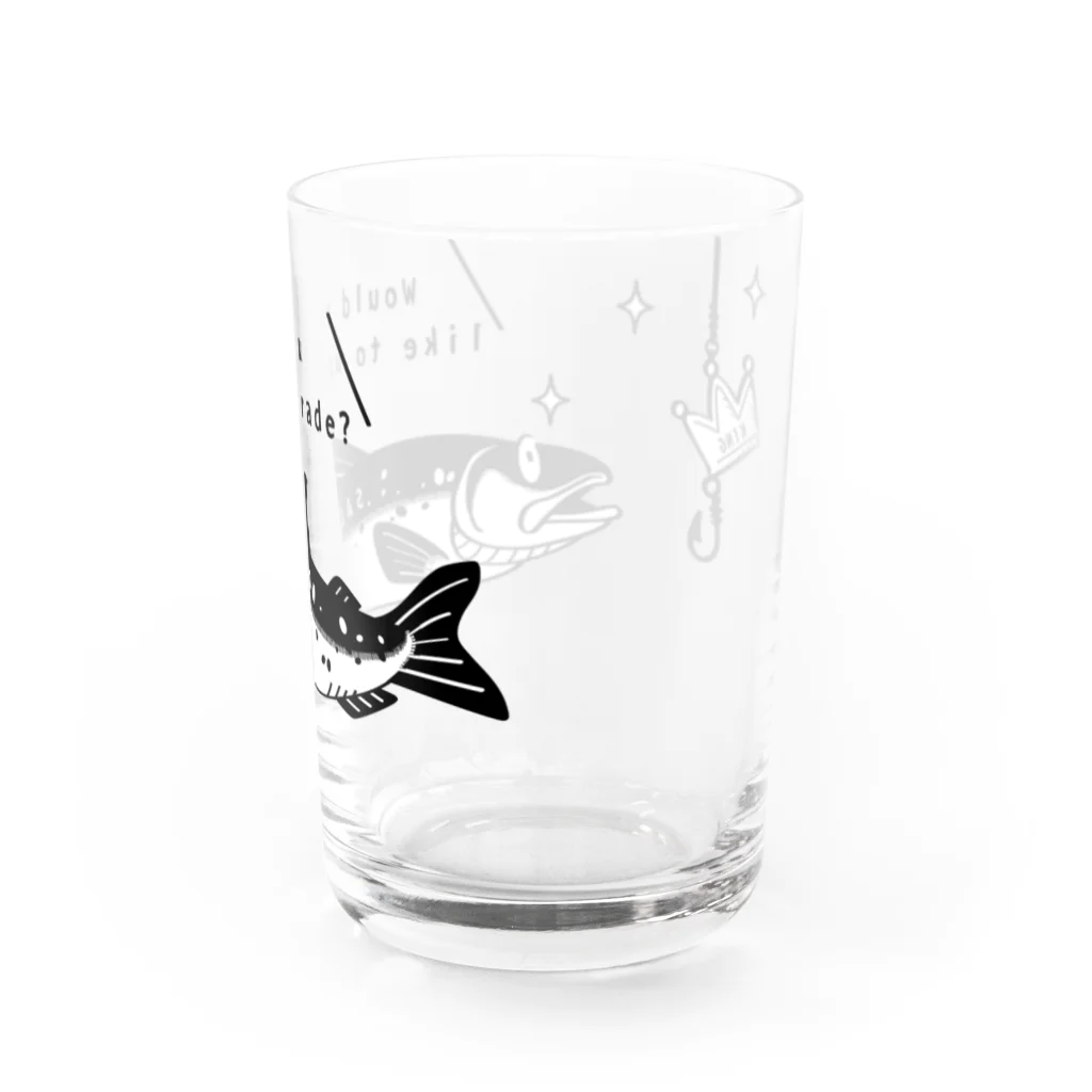 イラスト MONYAAT のCT142　キングサーモンへ Water Glass :back