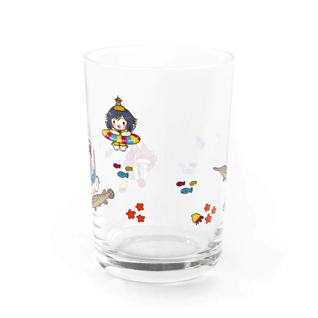 わんにゃんぽっぽのわんにゃんぽっぽ夏グラス Water Glass :back