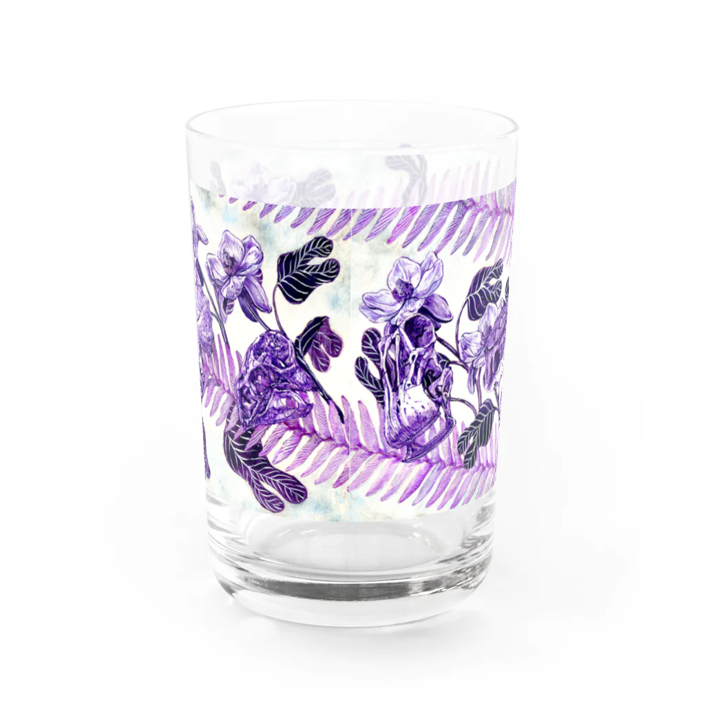 segasworksの古代の花と恐竜のお骨 Water Glass :back