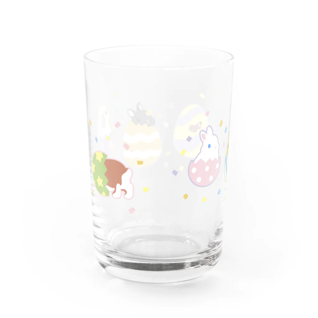 大賀一五の店のうさぎとタマゴ Water Glass :back