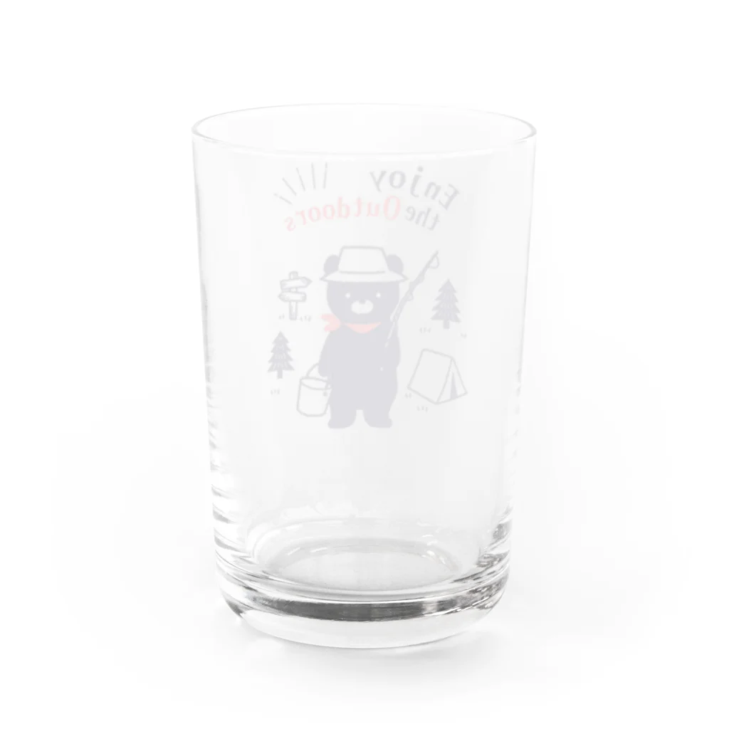 あずき缶のアウトドアベア Water Glass :back