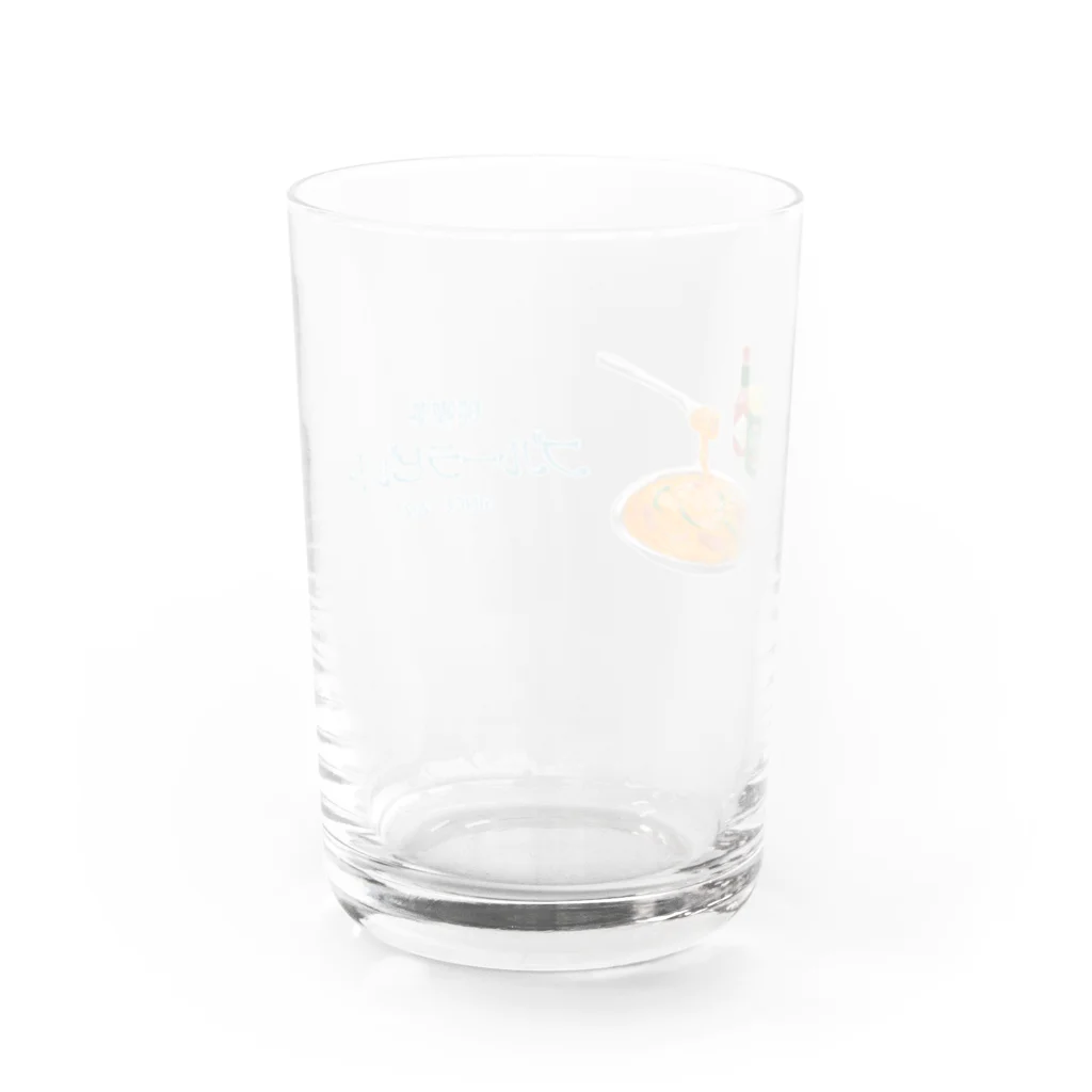 しんま みさんの純喫茶ブルーラビット　ナポリタン+店名ロゴ Water Glass :back