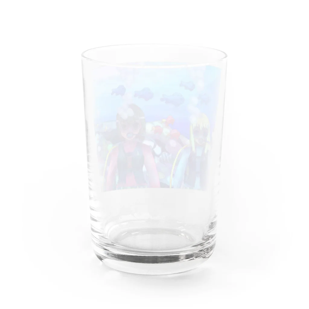 きなこもちの小屋２号店のバディとスキューバダイビング Water Glass :back