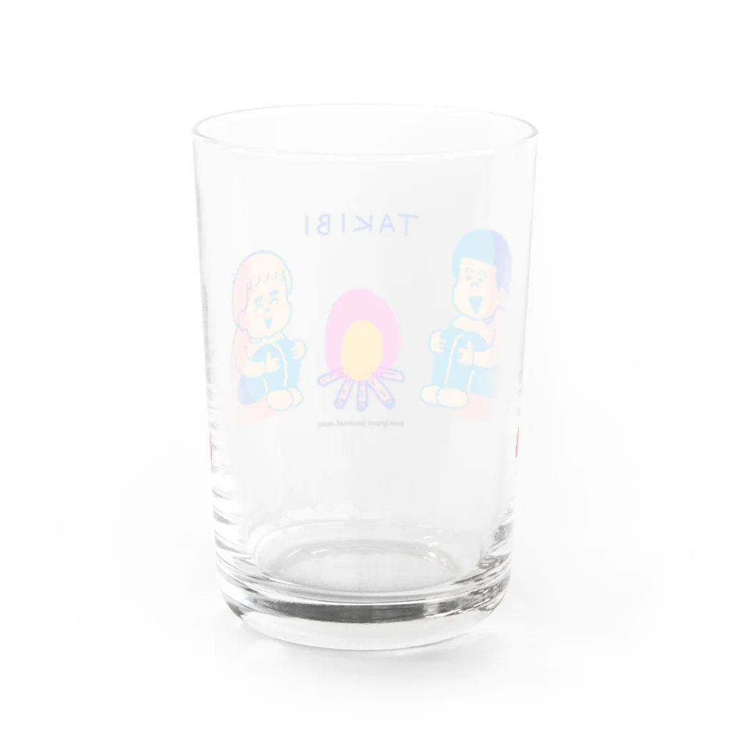  ぽにぽに通信ショップのたきび Water Glass :back