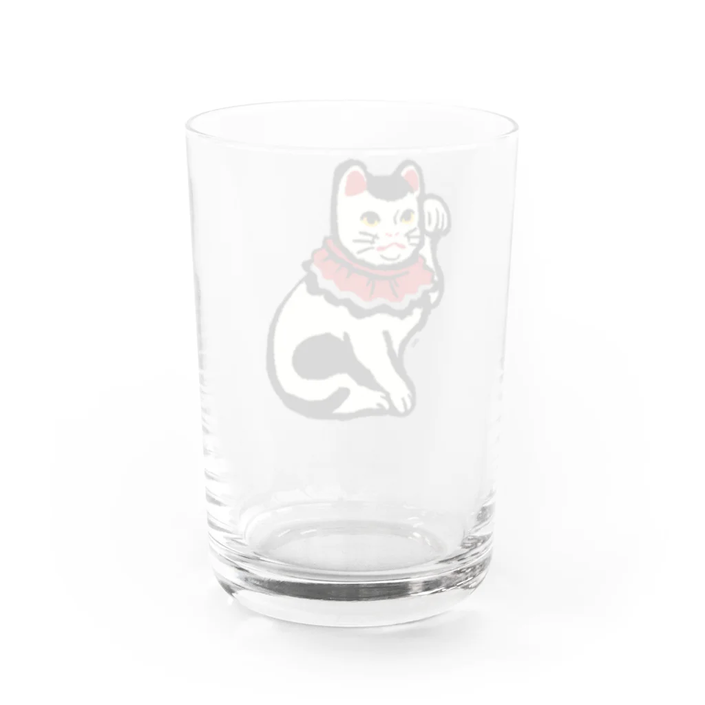 ^‥^ｼｬﾑの丸〆猫 Water Glass :back