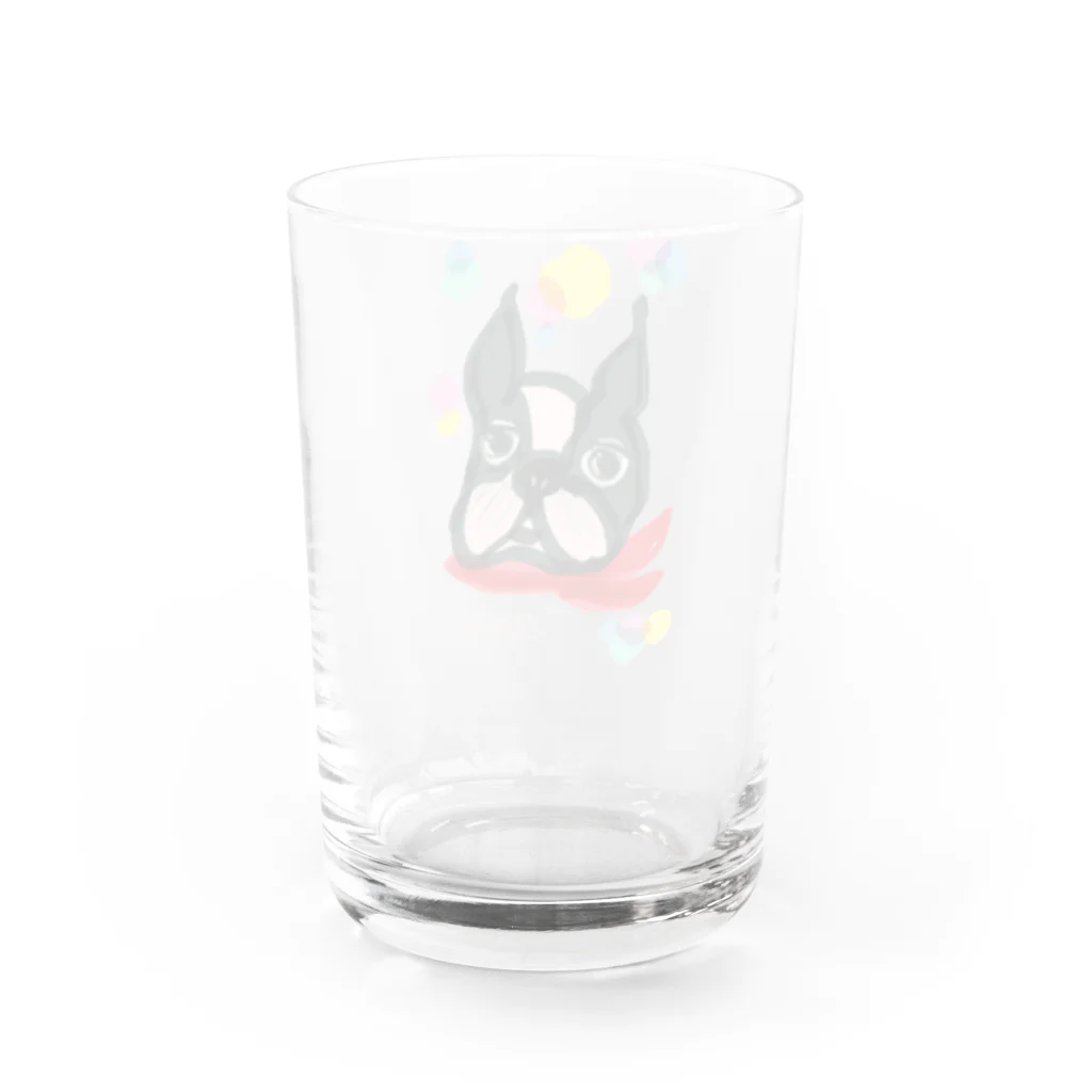 zamurai.allのボストンテリアのつくね Water Glass :back