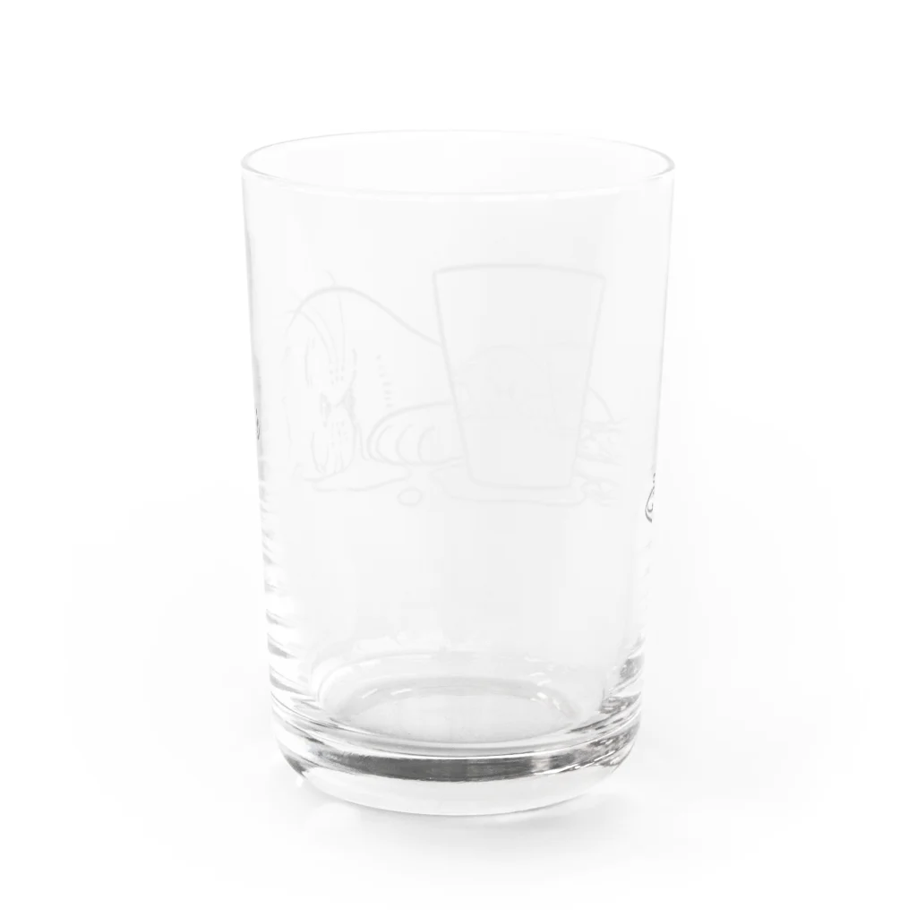 nya-mew（ニャーミュー）のへべれけ猫 Water Glass :back