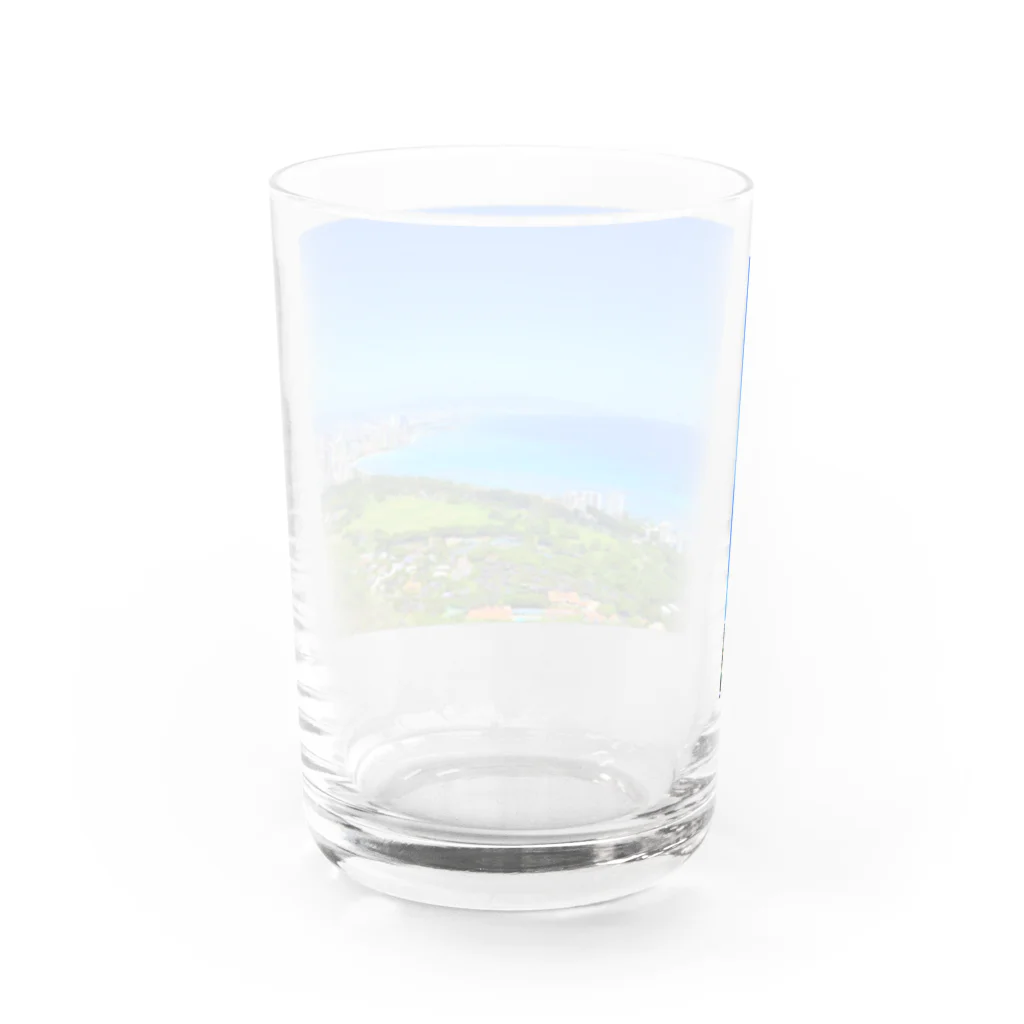 アロハスタイルハワイのハワイ　ダイヤモンドヘッドトレイル Water Glass :back