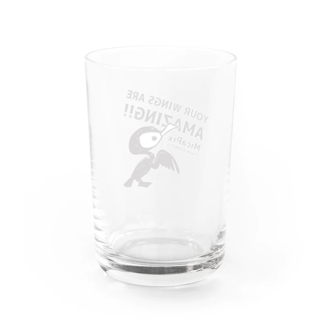 MicaPix/SUZURI店のWoomy（MajoMica Friends） Water Glass :back