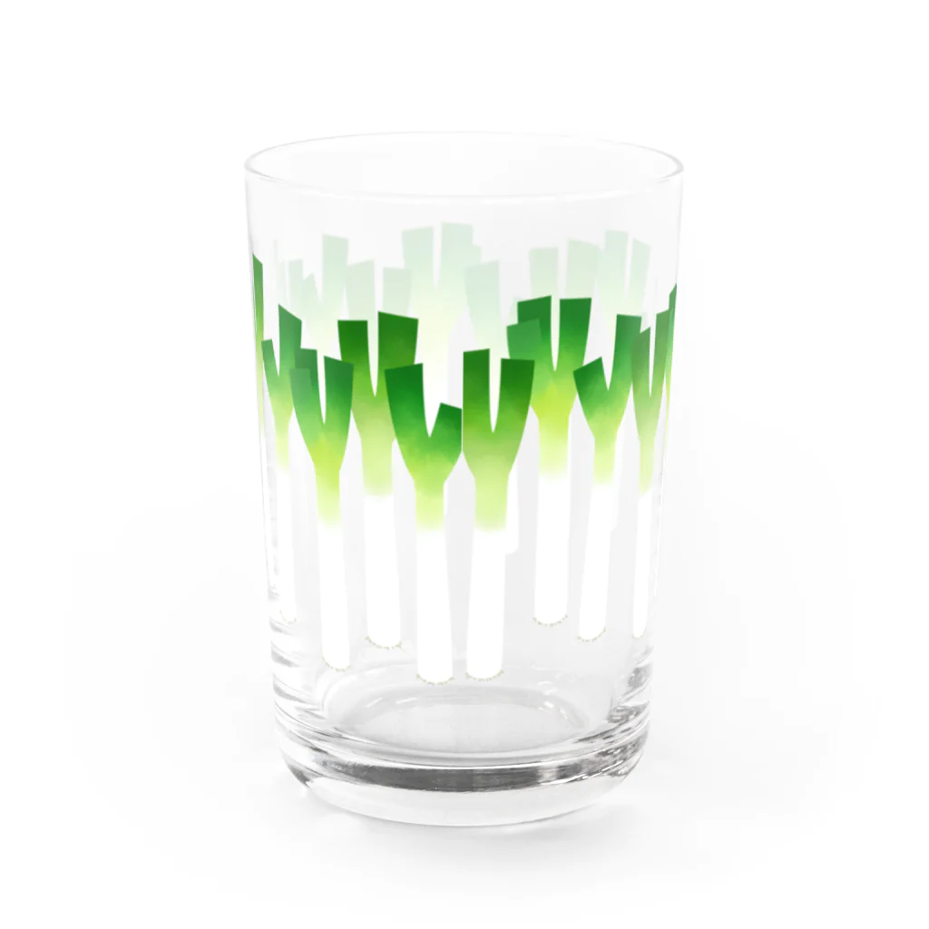 spring illustrationの長ねぎ Water Glass :back