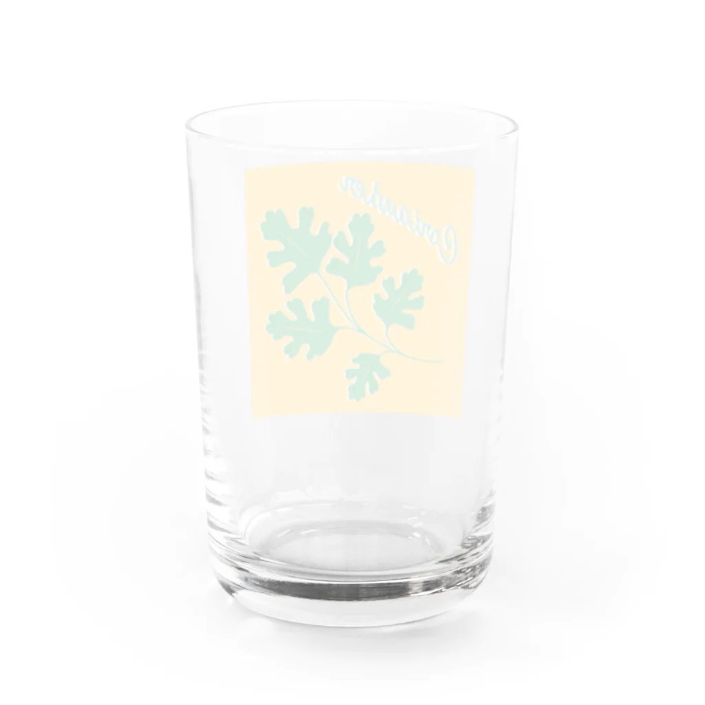 Yogi‘s  Graphicsのコリアンダー Water Glass :back