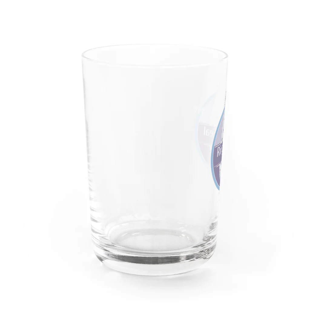 Kinkadesign うみのいきものカワイイShopのワモンアザラシ_Cafeステッカーデザイン  Water Glass :back