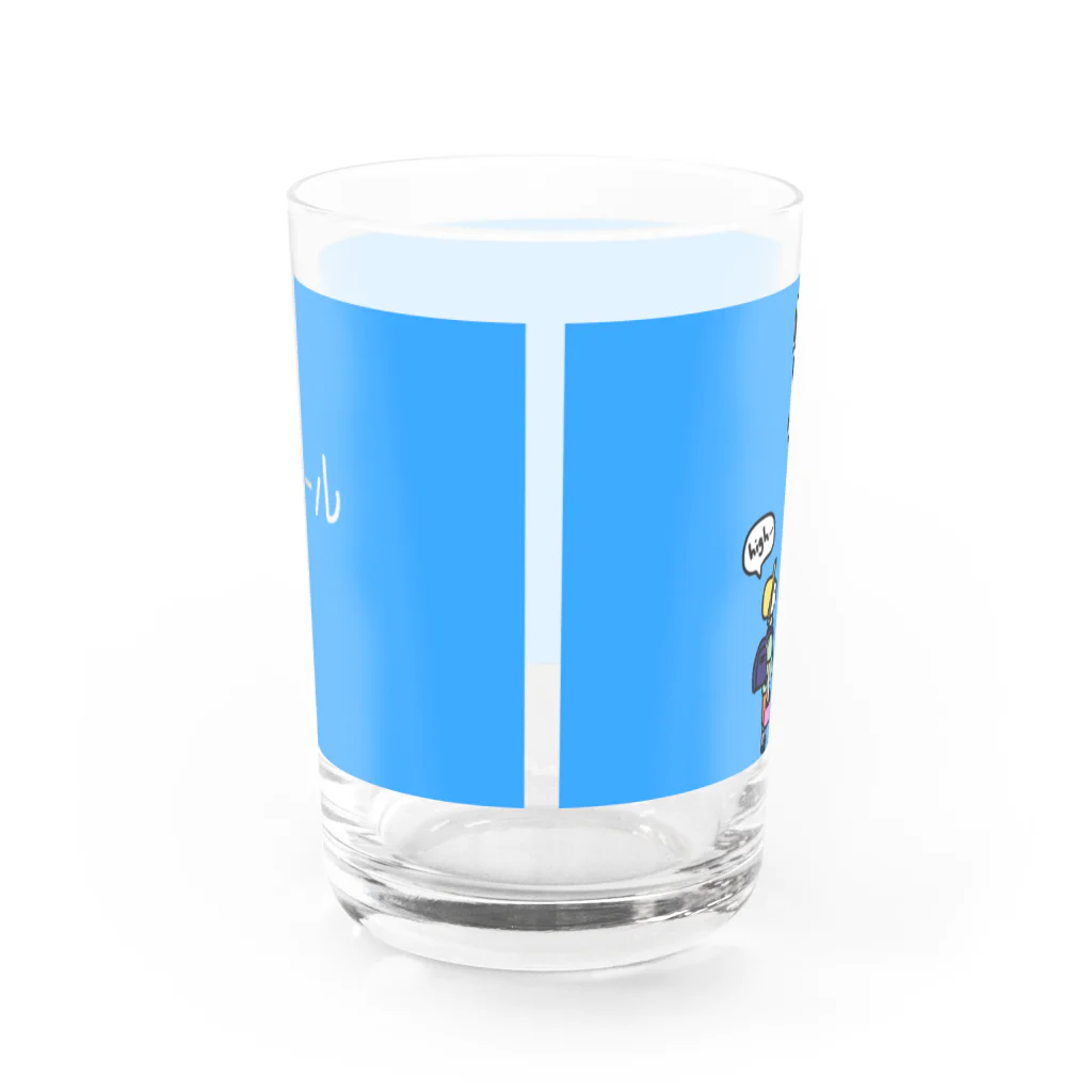 しろいこの高所球 Water Glass :back