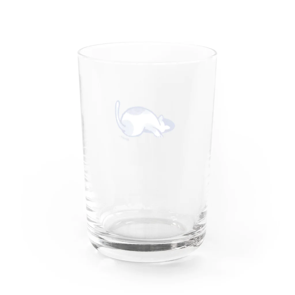 HERの穴を覗くねこ Water Glass :back