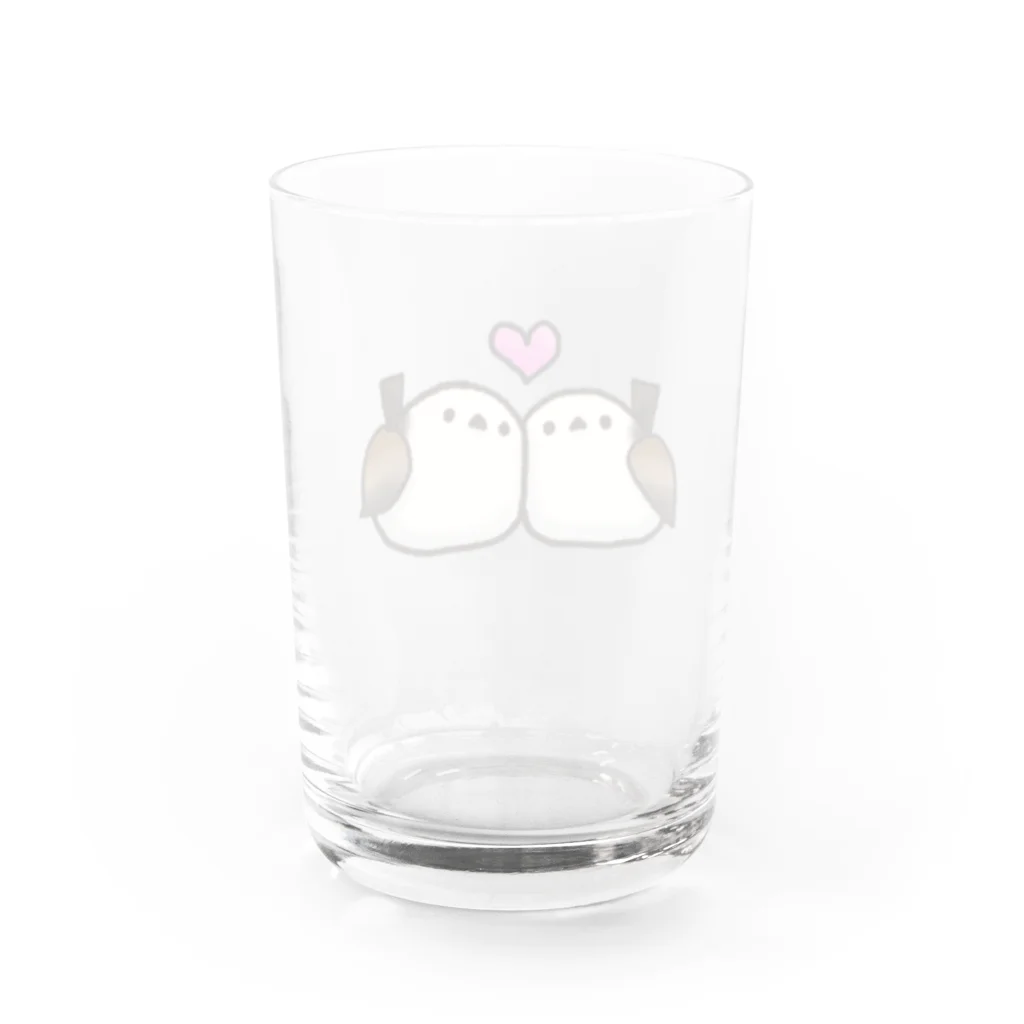 ゆるころ小屋/SUZURI店のまるもちしまえなが Water Glass :back