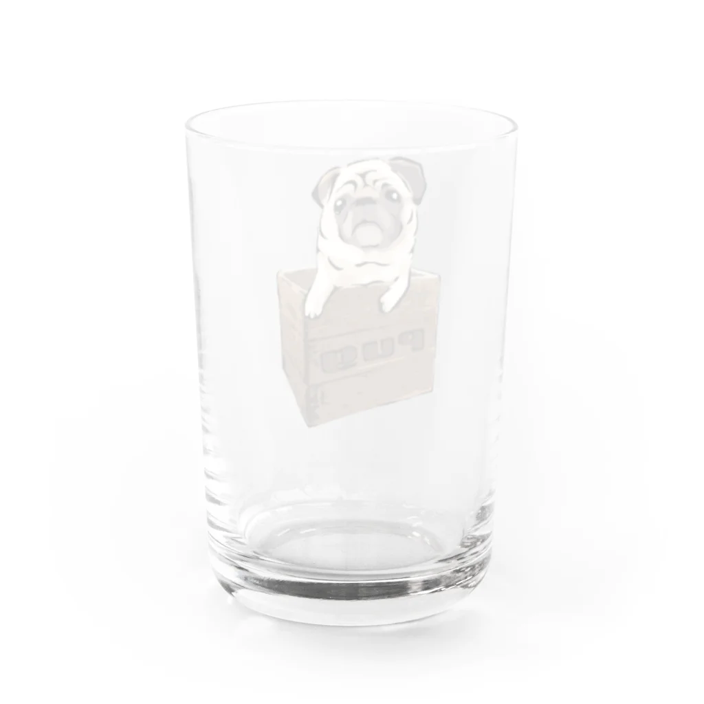 犬グッズの店しえるぶるーの箱入りパグ Water Glass :back