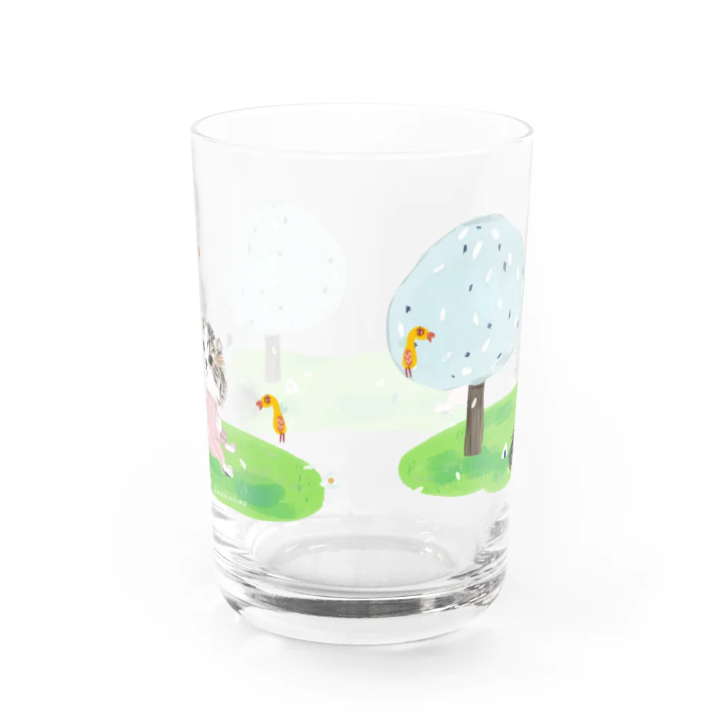 wokasinaiwoのおにぎり祭りミロちゃん Water Glass :back