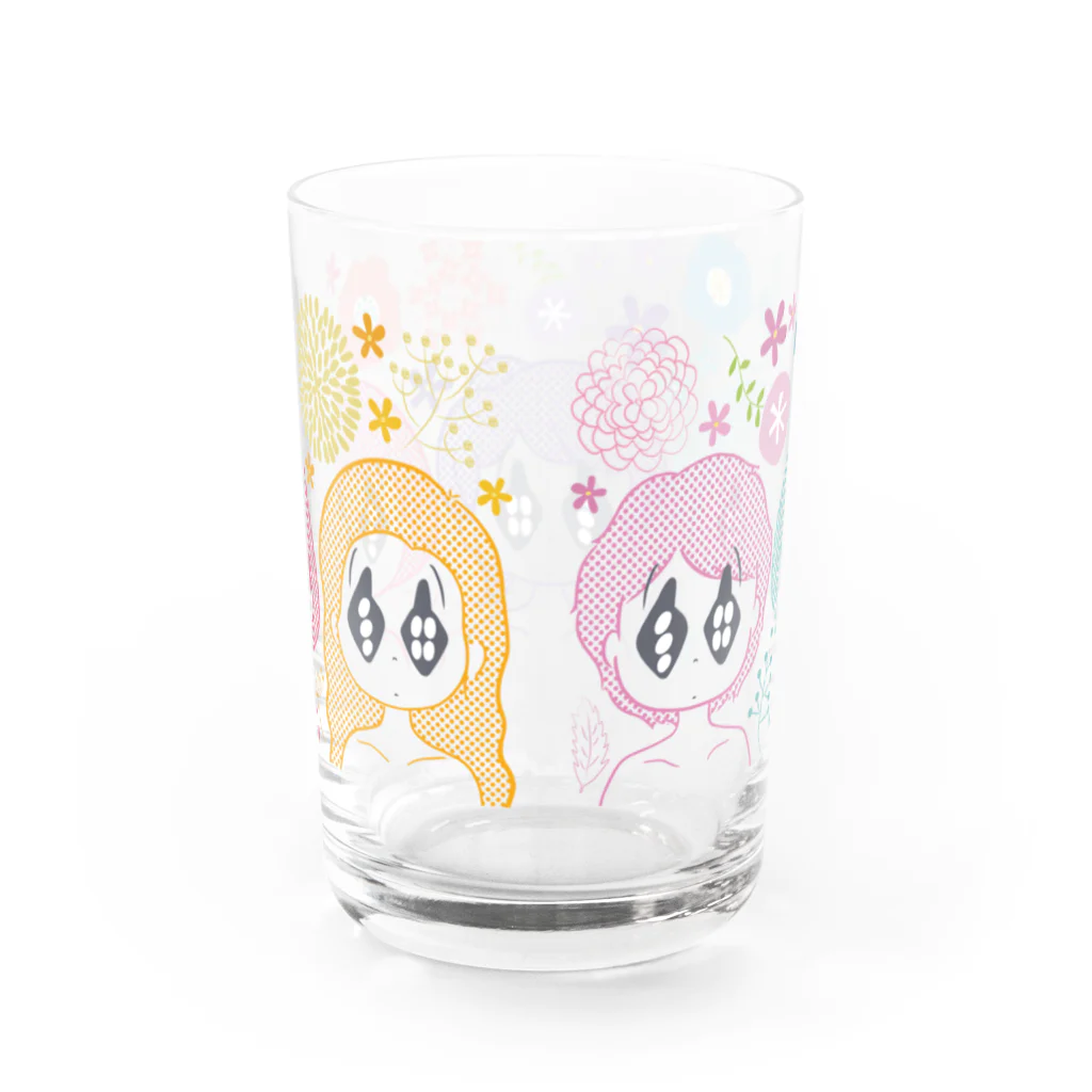 ちなのお花girls Water Glass :back