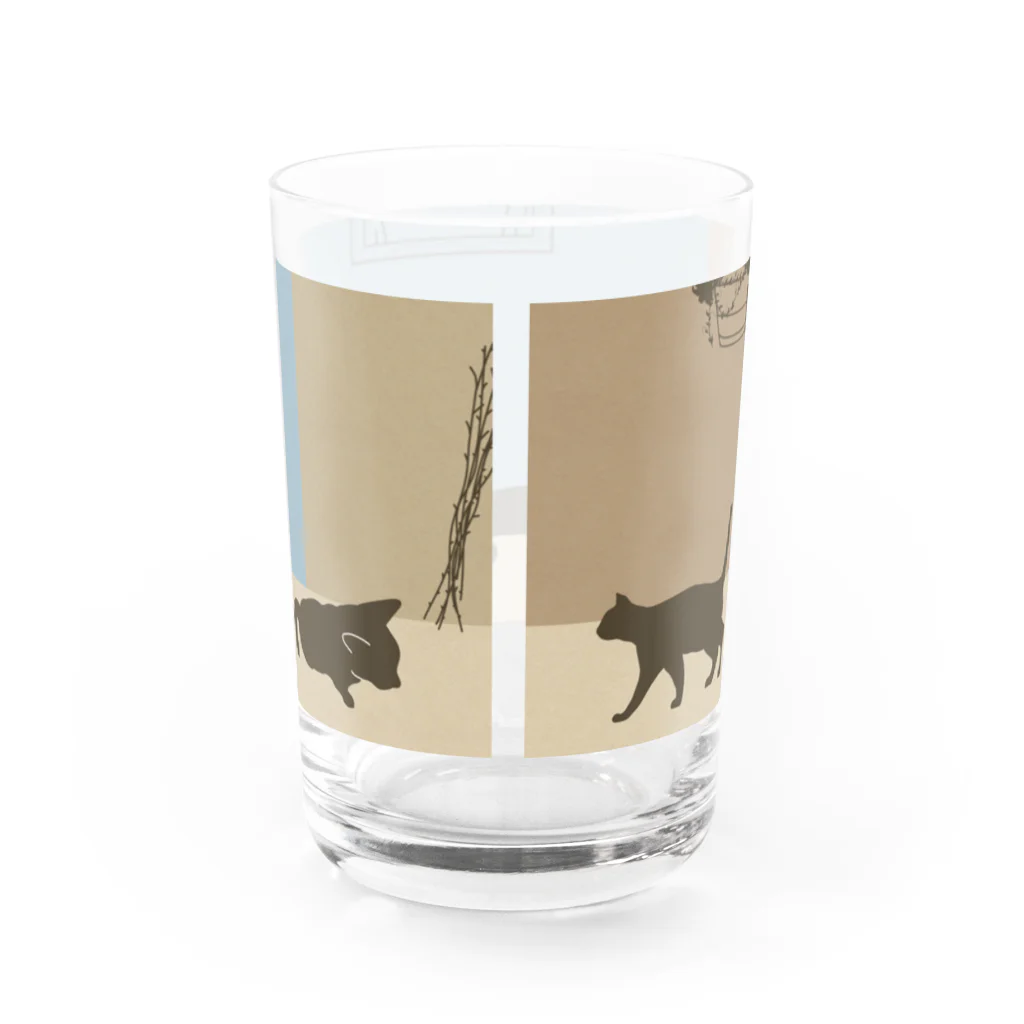 ねこや Ryoko -猫屋 りょうこ-のねこ　心地よいリズム Water Glass :back