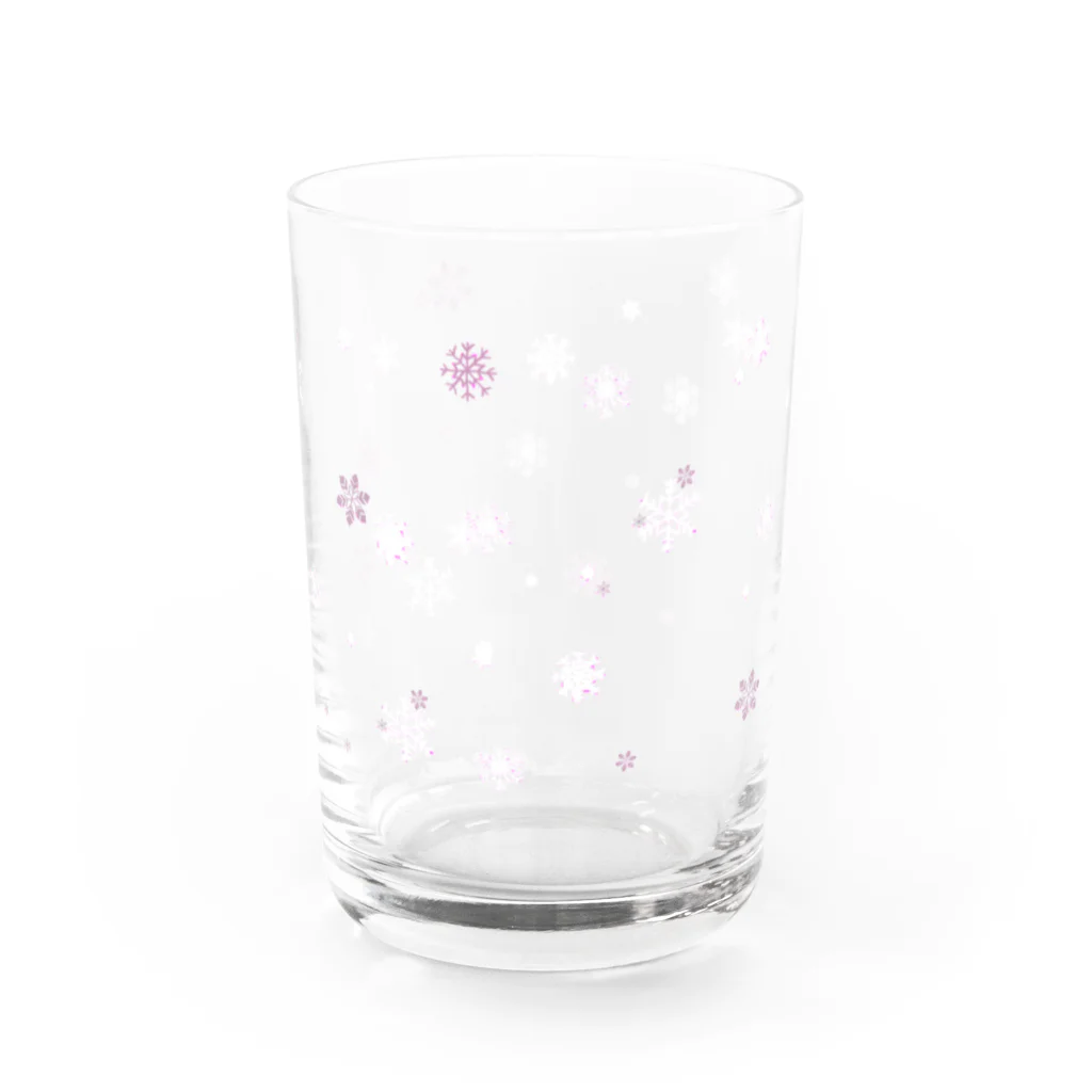 おかだゆうの雪の結晶 Water Glass :back