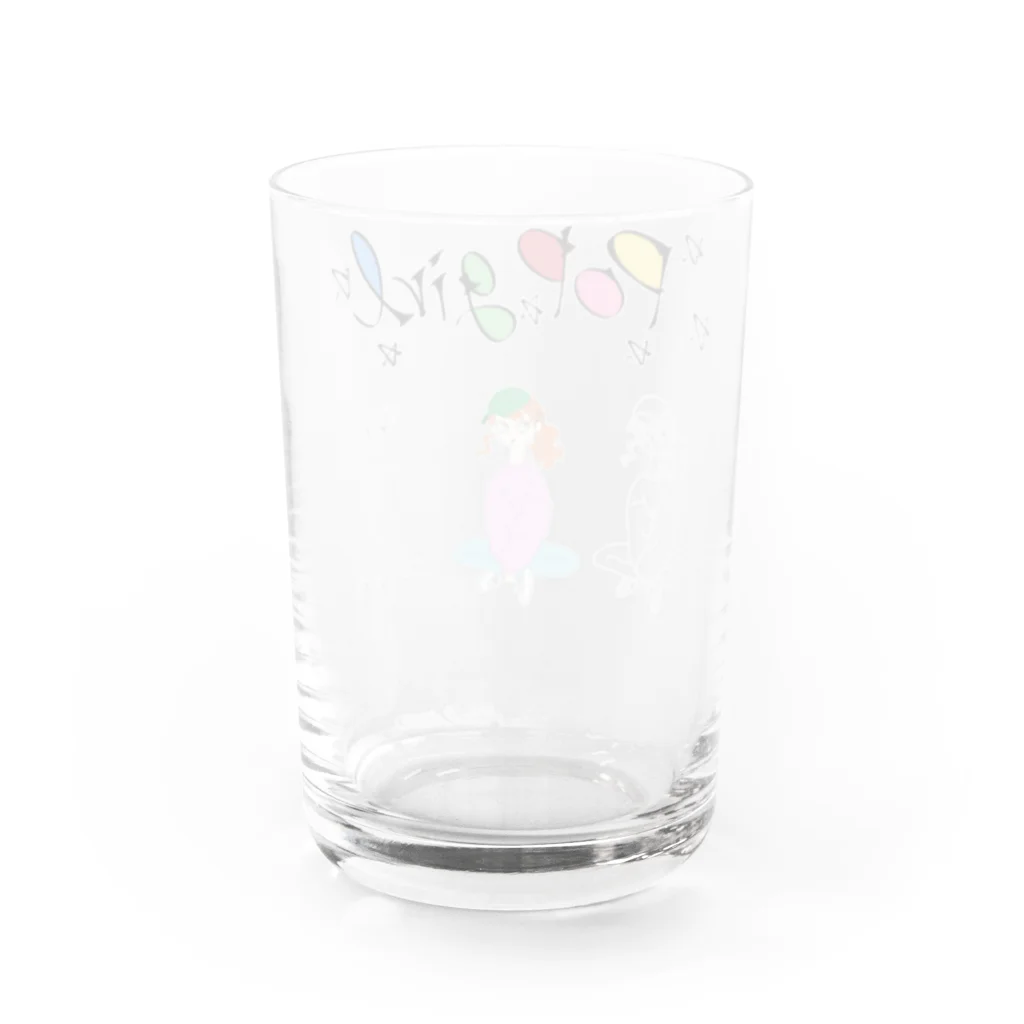 ねこ探知機のポップガール増量版 Water Glass :back