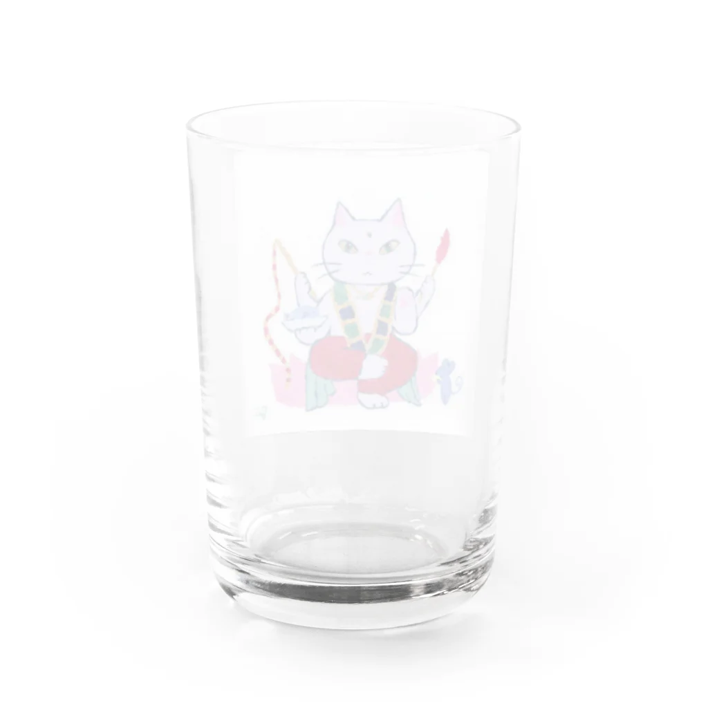 Link∞artの猫神さま Water Glass :back