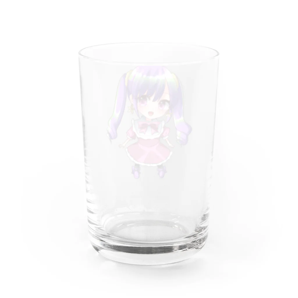 雨水ふみのすみれちゃん Water Glass :back