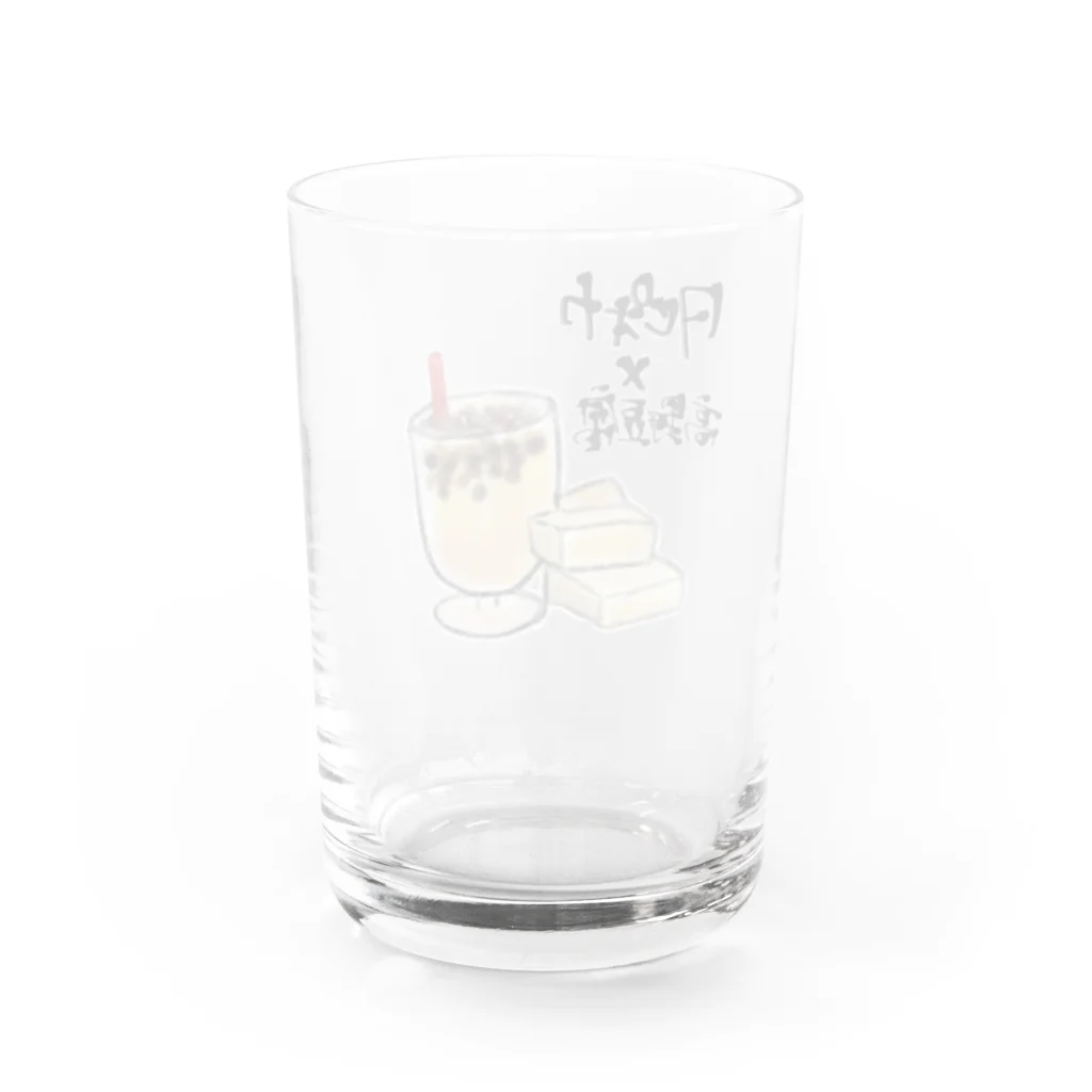 りーりーさんのお店のタピオカと高野豆腐 Water Glass :back