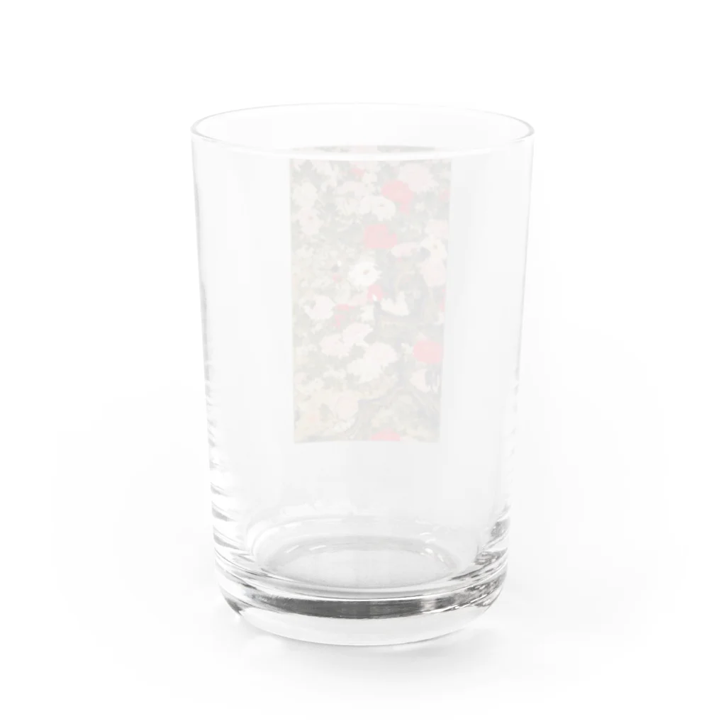 世界の絵画アートグッズの伊藤若冲《牡丹小禽図》 Water Glass :back