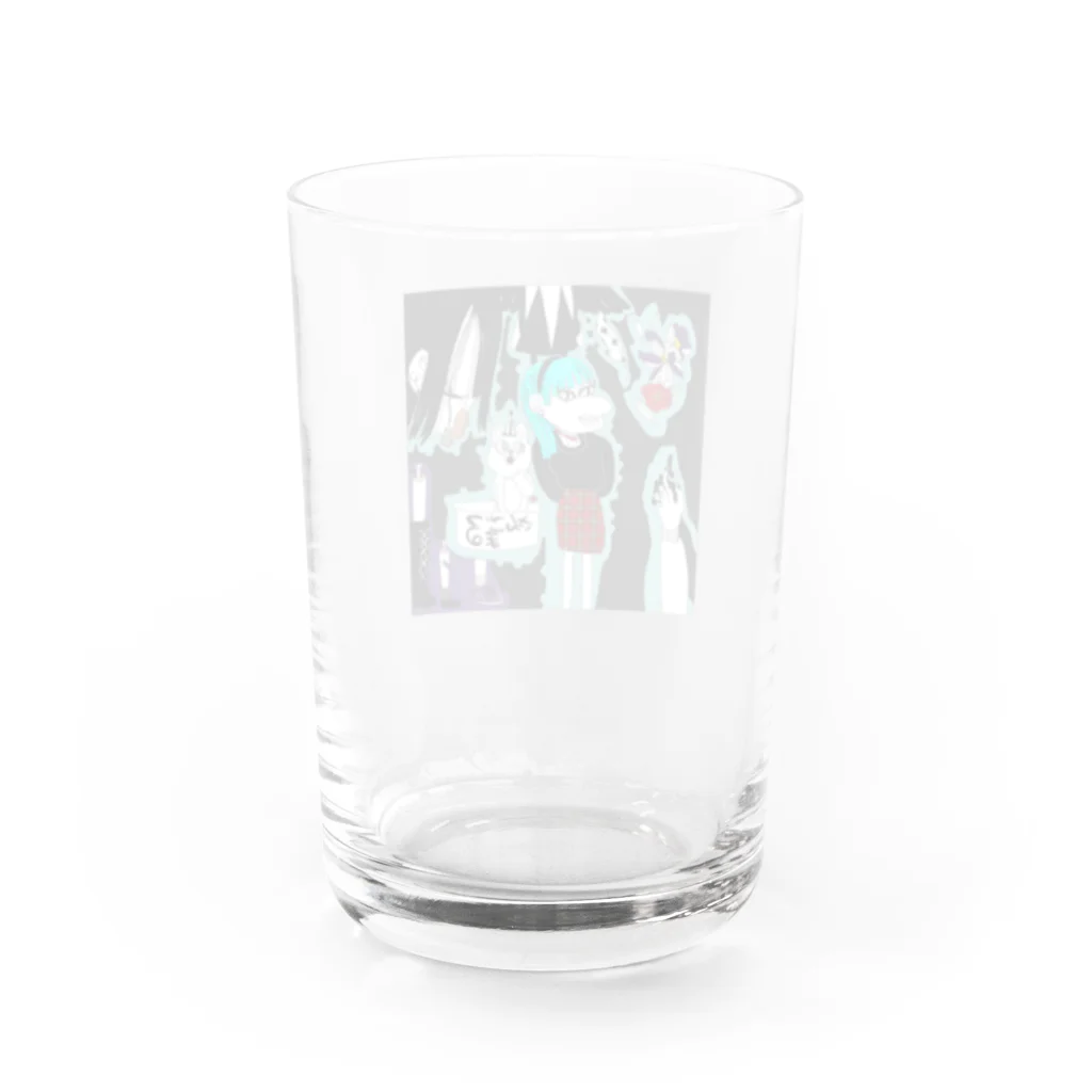 さんごまるの三五丸ドキドキ Water Glass :back