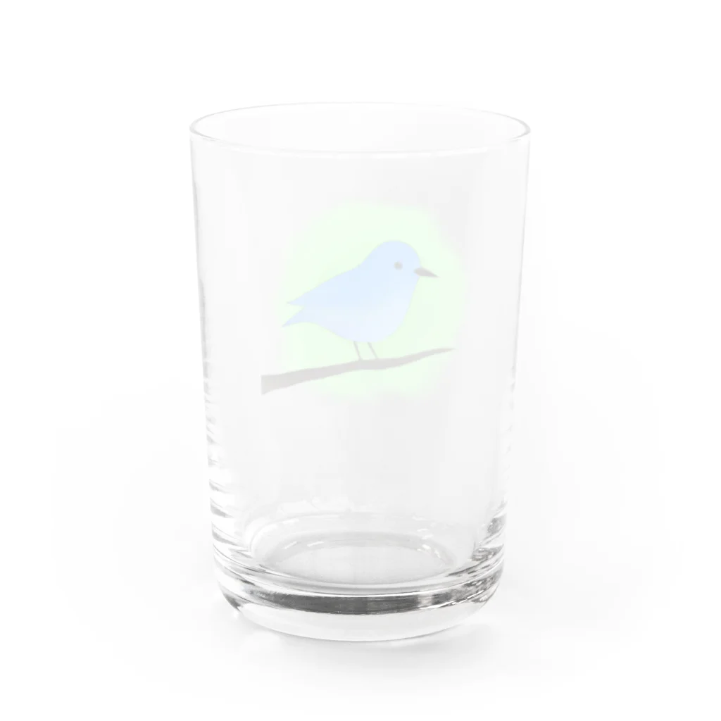 Goldfishの幸せの青い鳥 Water Glass :back