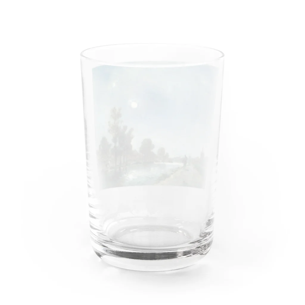 世界の絵画アートグッズのヨハン・バルトルト・ヨンキント 《オーフェルスヒー近くの曳舟道》 Water Glass :back