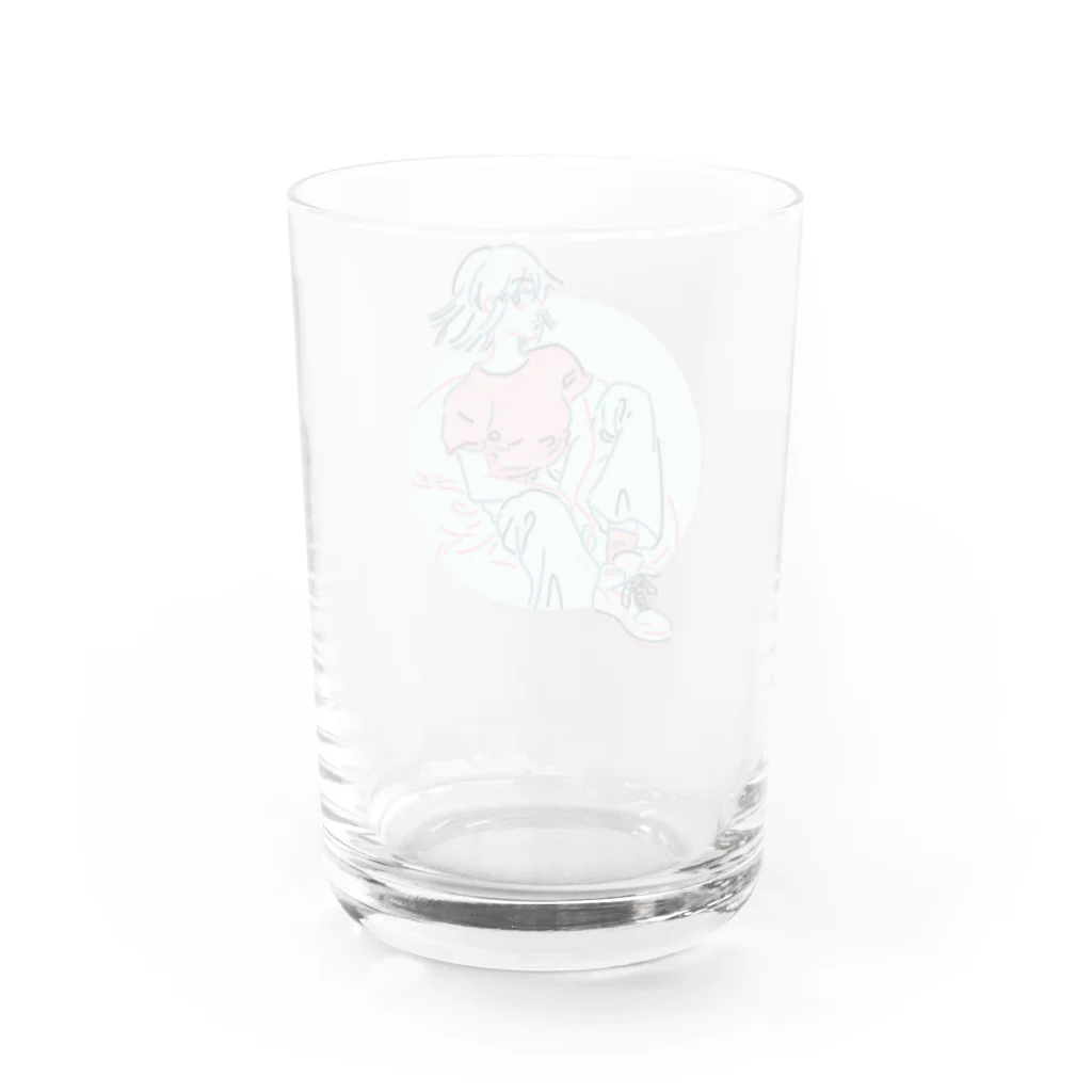 百瀬ガンジィのゴキゲンSHOPの夏スニーカー(水色) Water Glass :back