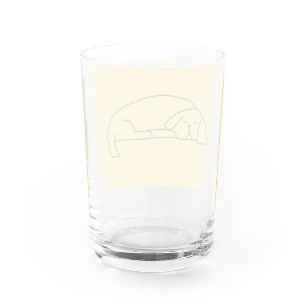 カカオのゴールデンレトリバー Water Glass :back