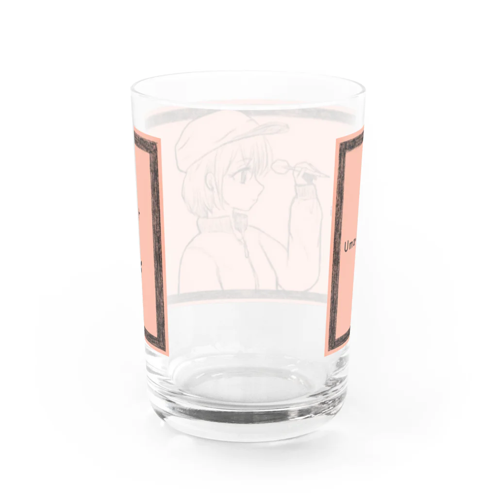 SWEET＆SPICY 【 すいすぱ 】ダーツの-ウマクナリタイ-キャスケット女子　オレンジ Water Glass :back