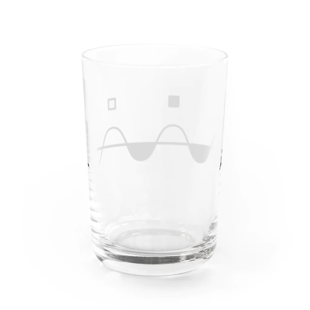 dotmillisの波形と四角 Water Glass :back