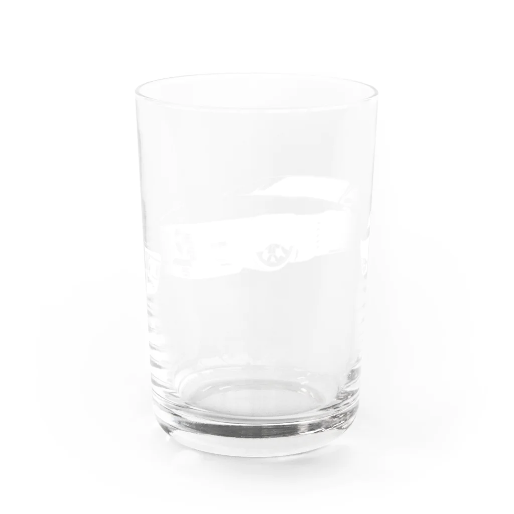 PoooompadoooourのGRAY SCALE Journey V8(Black and white) Water Glass :back