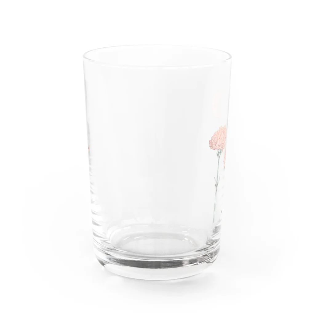 すみわたるのカーネーション　pink Water Glass :back