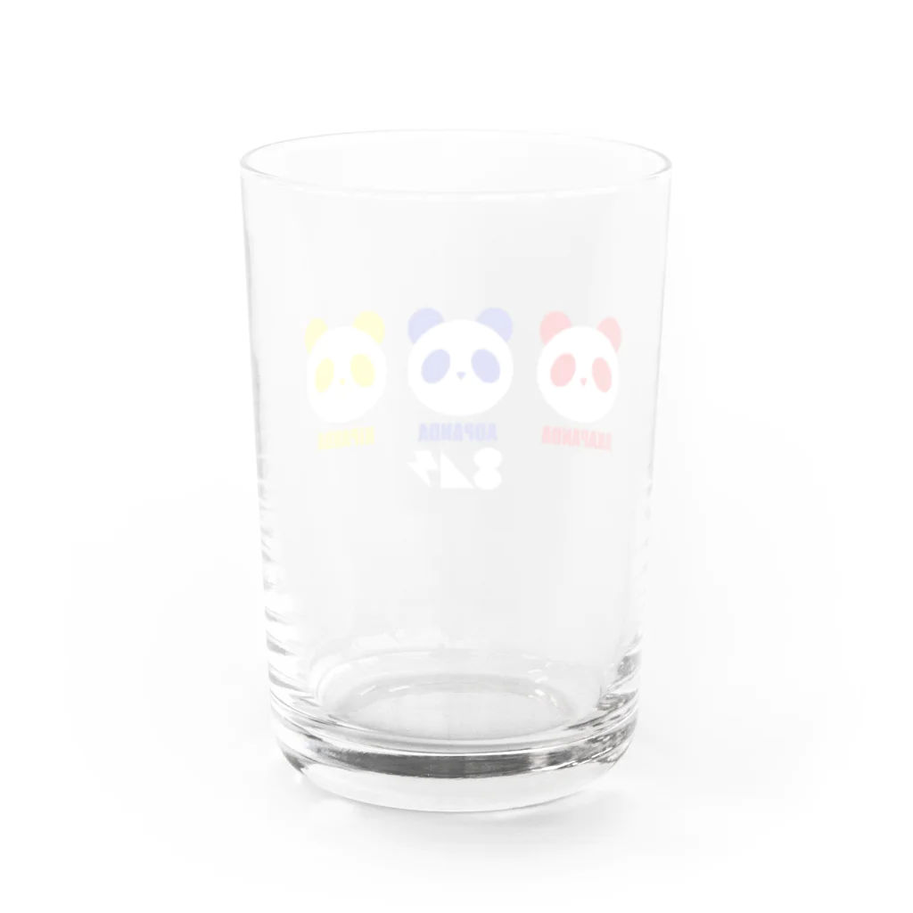 はちよんごのアカパンダアオパンダキパンダ Water Glass :back