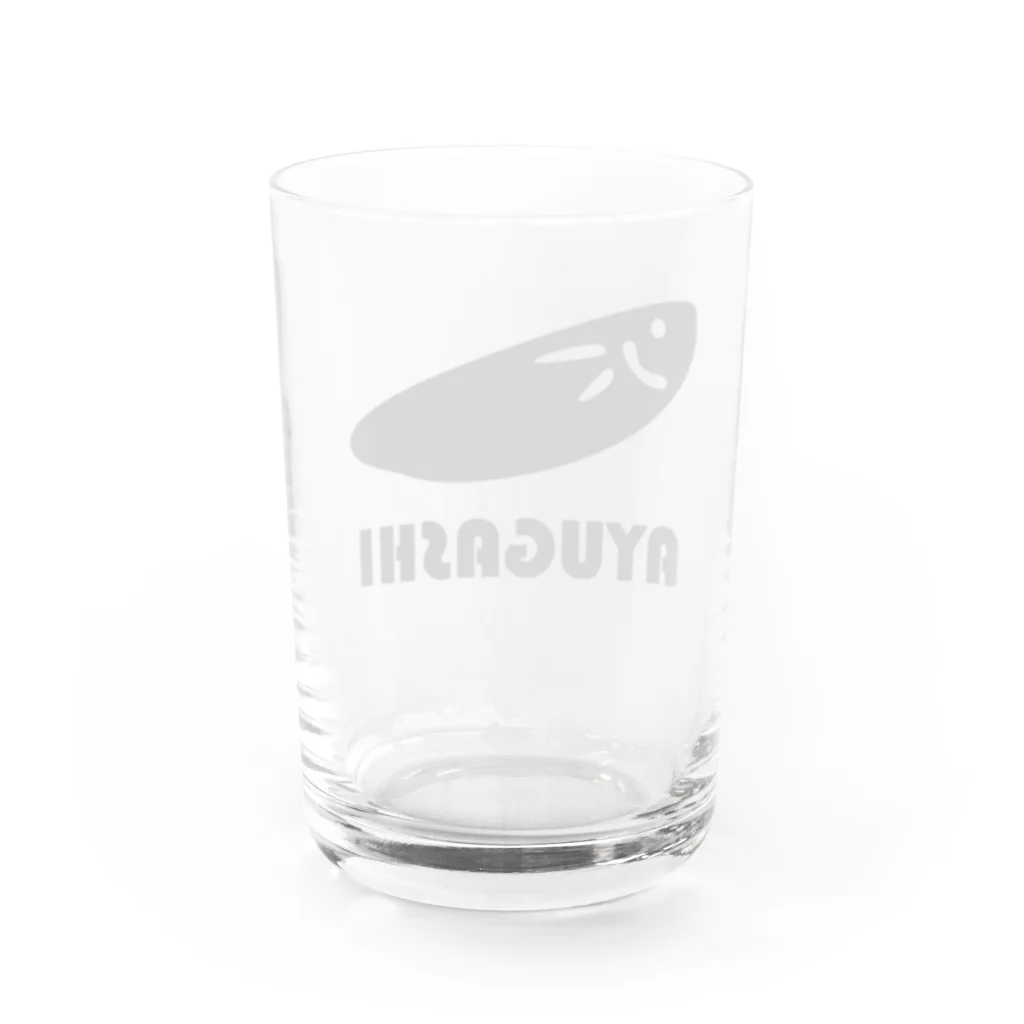 お松の鮎菓子（黒） Water Glass :back