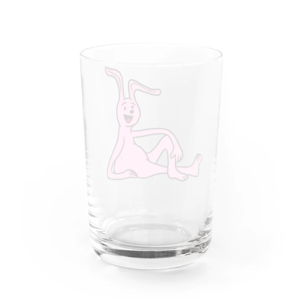 ホビヲノエのお店のふてぶてしいうさぎ Water Glass :back