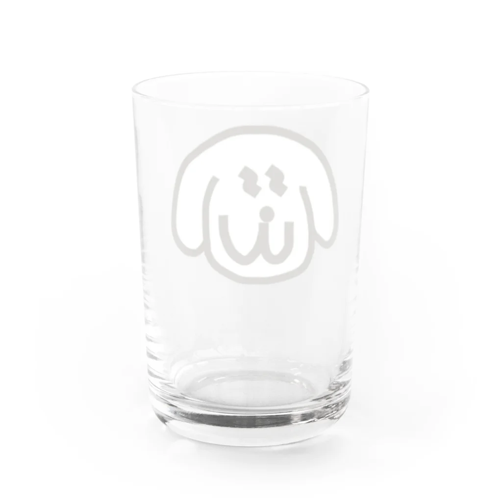 梅雨明けshopの白い犬の Water Glass :back